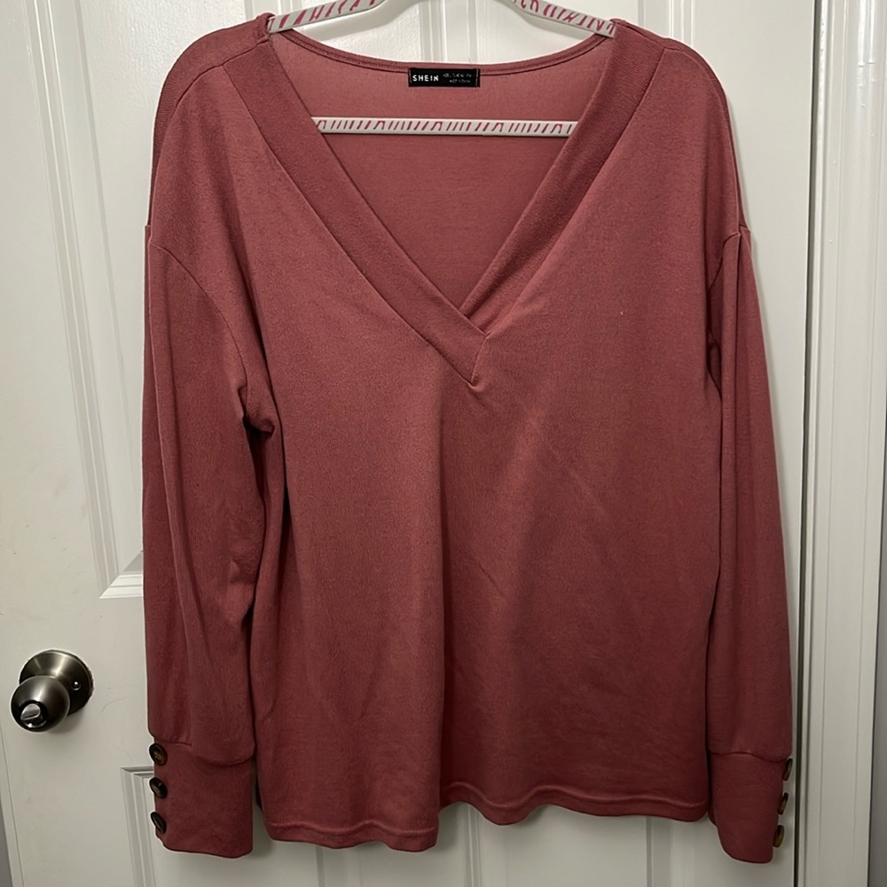 Women’s SHEIN Sweater - Large, Soft Pink/Dusty Rose